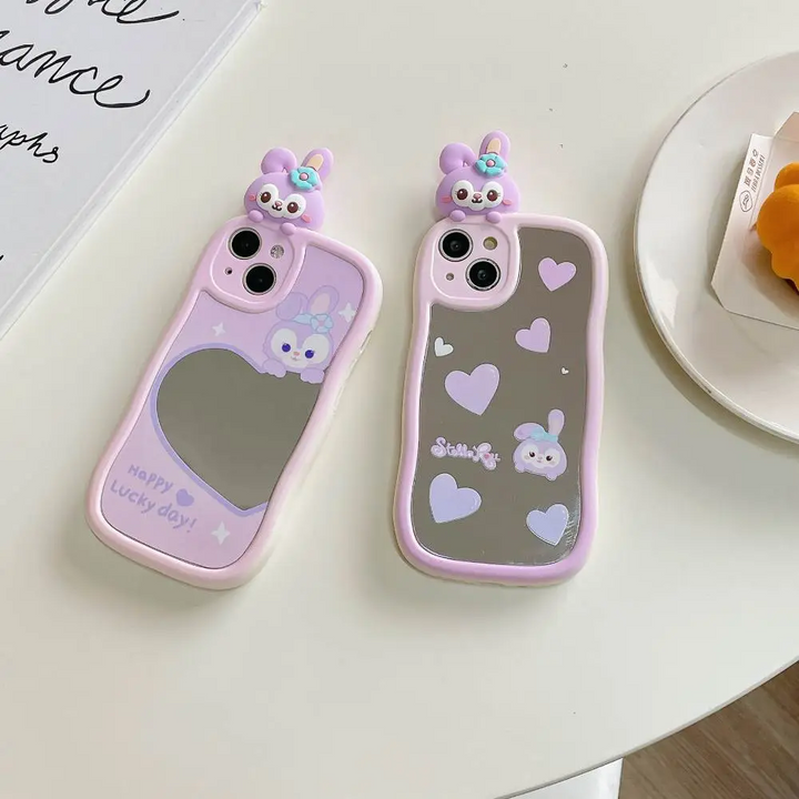 Purple Bunny Mirror Phone Case - iPhone