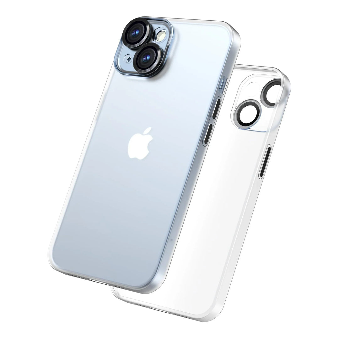Thinnest Silicone Case with Metal Camera Protection Rings - iPhone