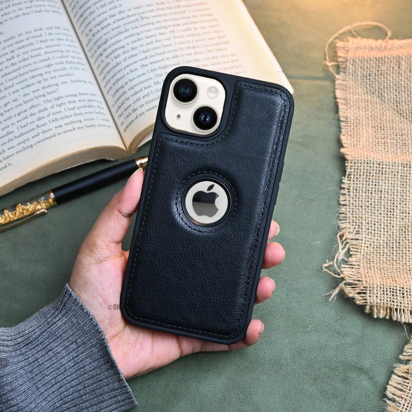 Luxury Stitched Leather Case - iPhone