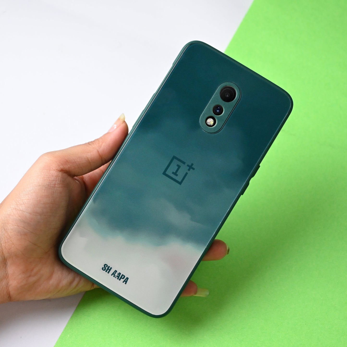 Cloudy Pattern Hybrid Glass Case - OnePlus (Buy 1 Get 1)