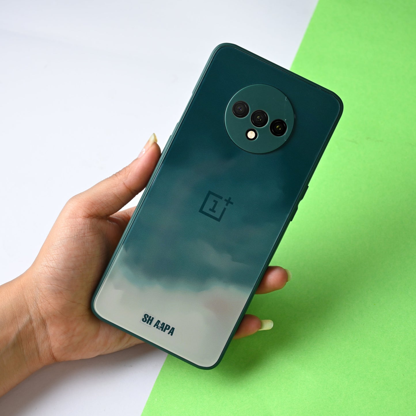 Cloudy Pattern Hybrid Glass Case - OnePlus (Buy 1 Get 1)