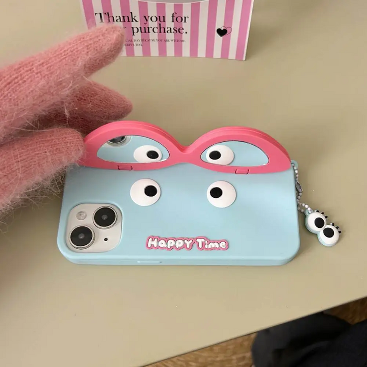 Pink Sunglasses Character Phone Case - iPhone