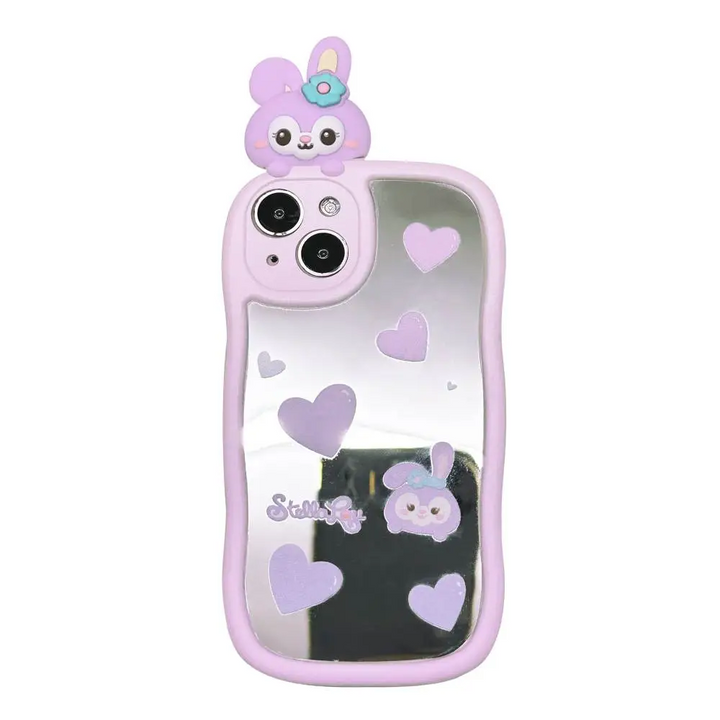 Purple Bunny Mirror Phone Case - iPhone