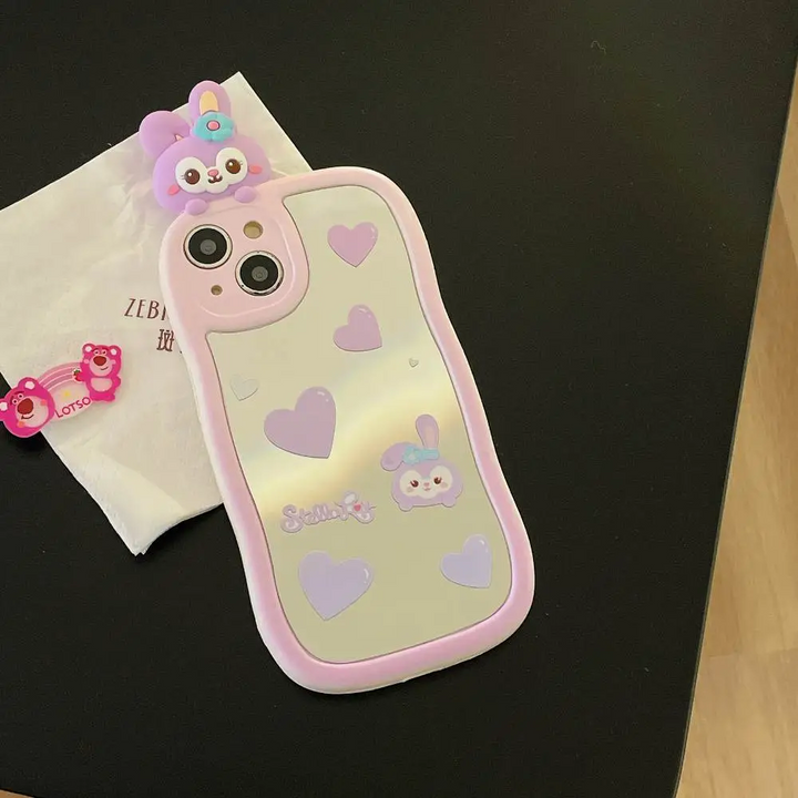 Purple Bunny Mirror Phone Case - iPhone