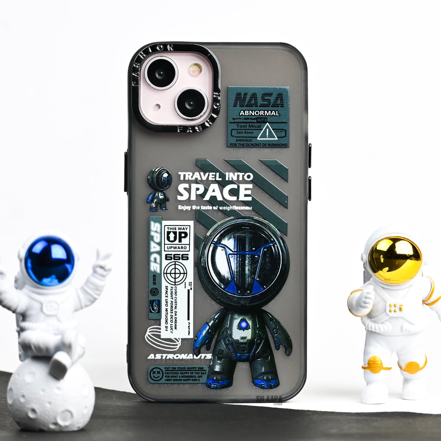 Luxury Metal Ring Astronaut Case - iPhone