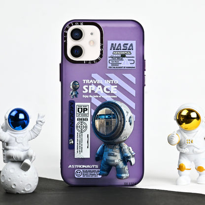 Luxury Metal Ring Astronaut Case - iPhone