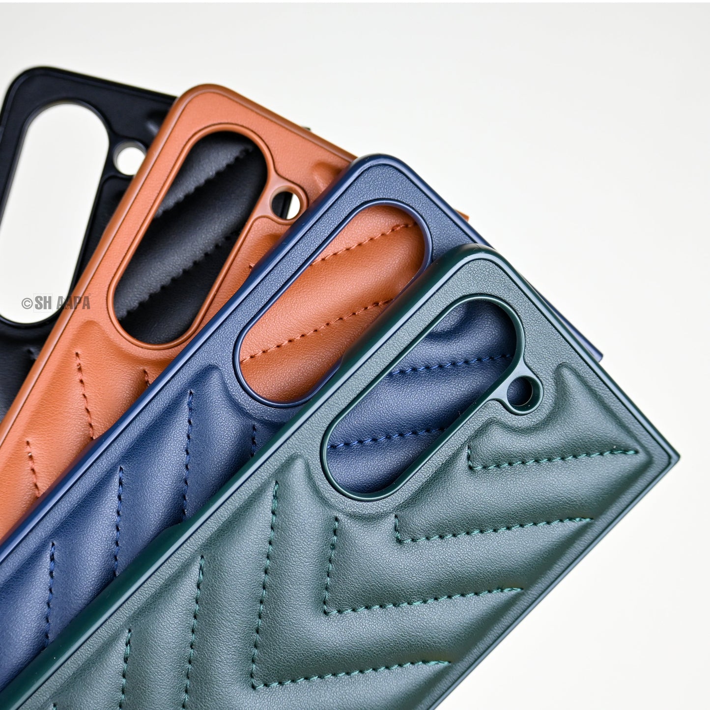 Galaxy Z Fold5 Puffer Style Leather Case