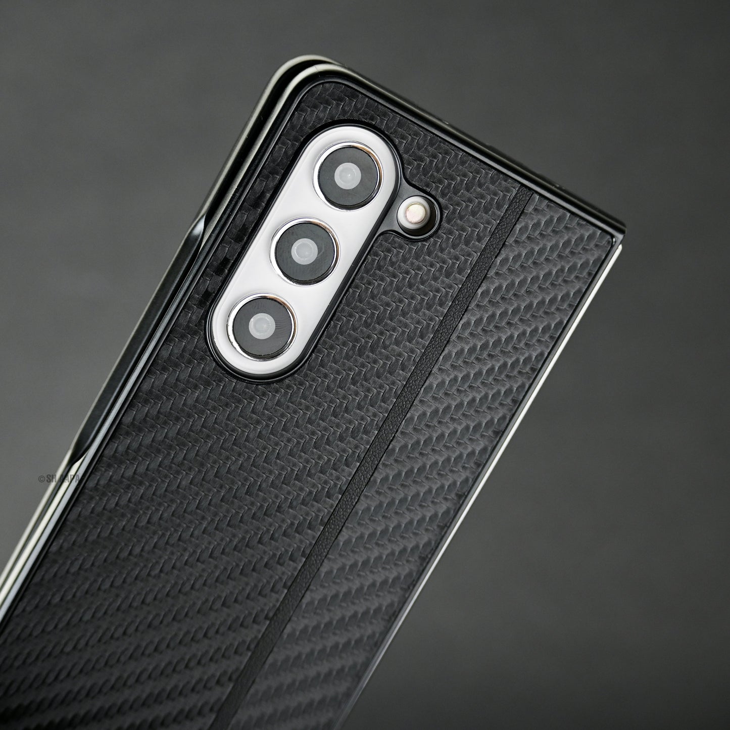 Galaxy Z Fold5 Carbon Fiber Texture Hybrid Case