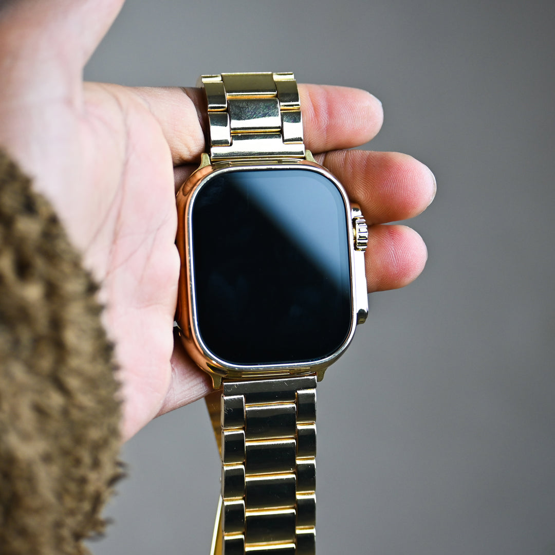 Younique's Super Ultra Gold Plated Watch 49MM with Bluetooth Calling Feature