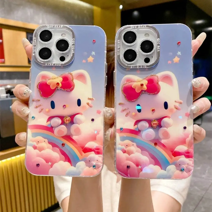 Kitty Rainbow With Shimmer Camera Case - iPhone