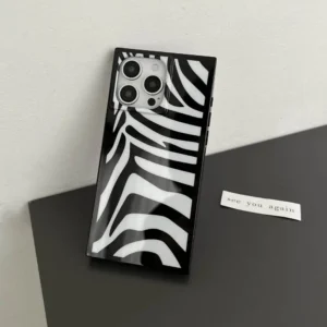 3D Rectangular Shape Zebra Case - iPhone