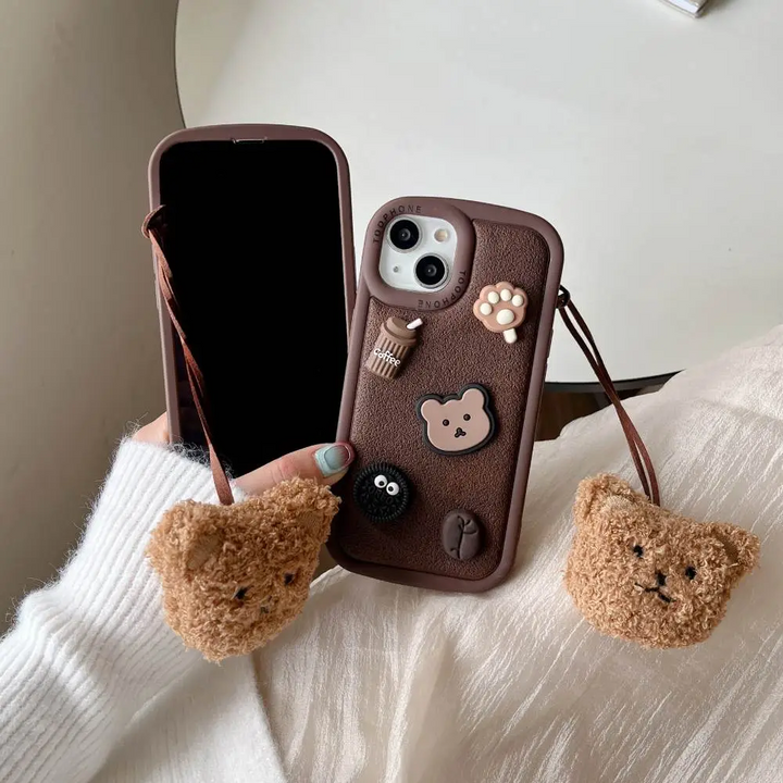 Paw Coffee And Cookie Case With Paw Pendant - iPhone