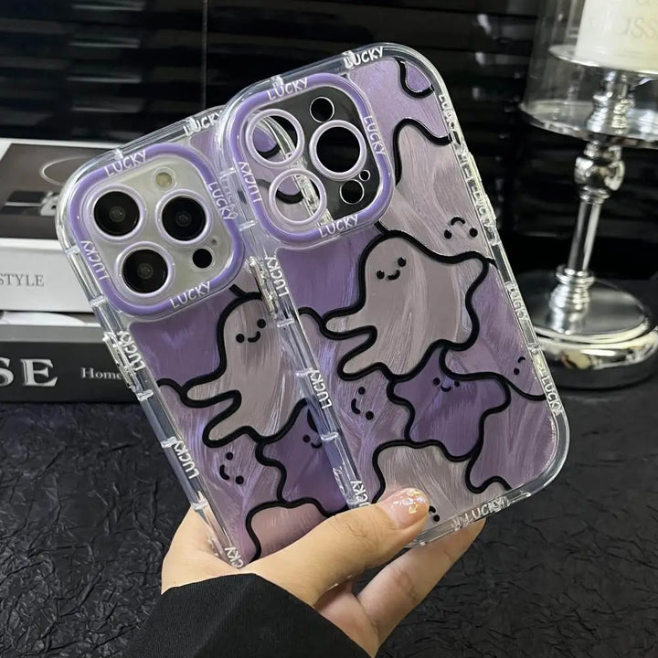 Glow Ghost Purple Case - iPhone