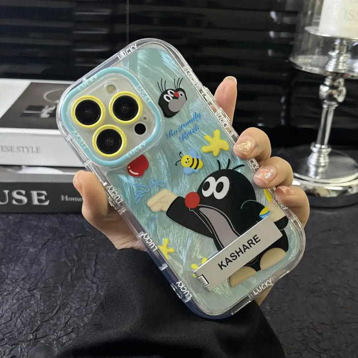 Frosty Panda Holographic Stand Case - iPhone