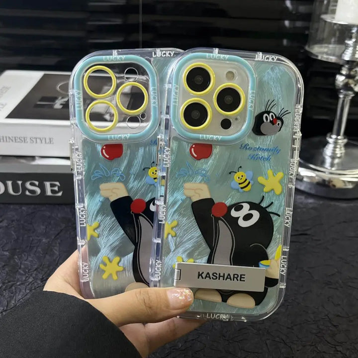 Frosty Panda Holographic Stand Case - iPhone