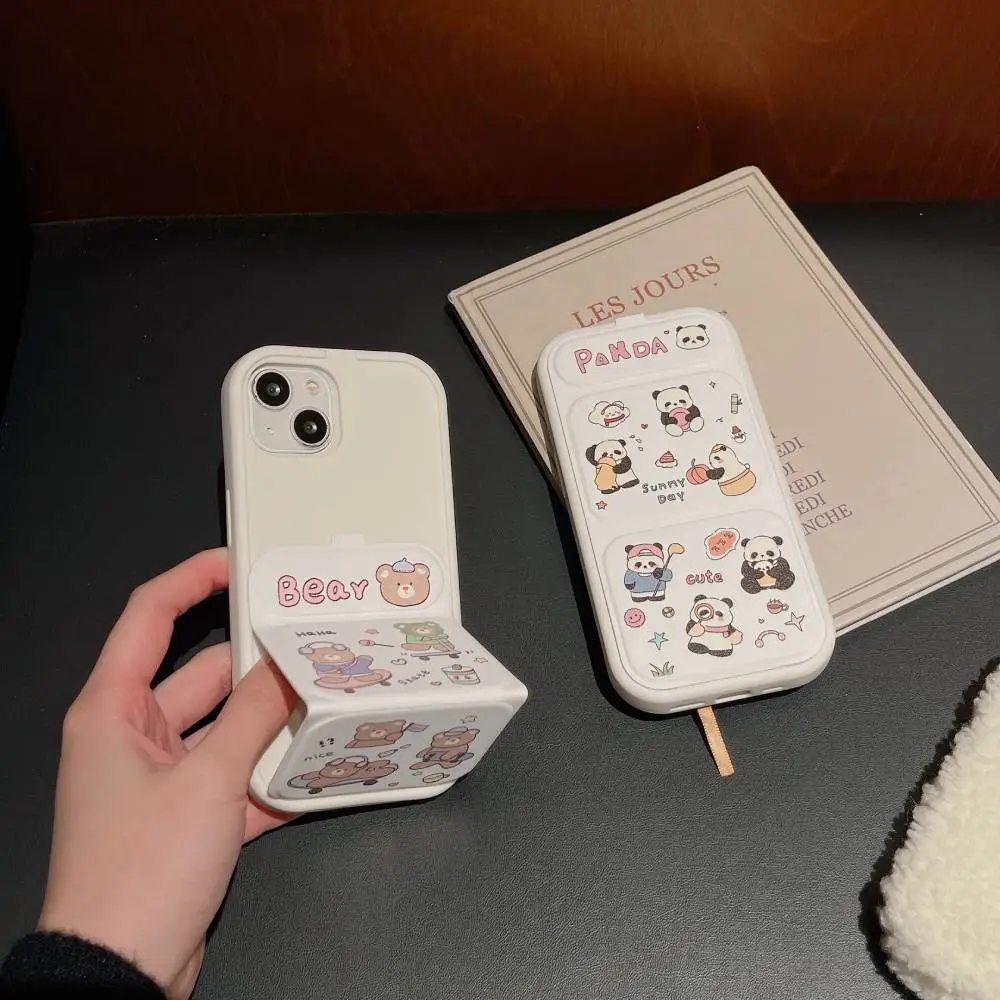 Adorable Panda Fold Stand Case - iPhone