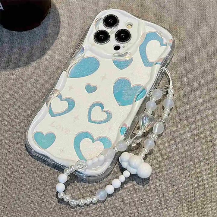 Shimmering Heart Case With Pendant Charm - iPhone