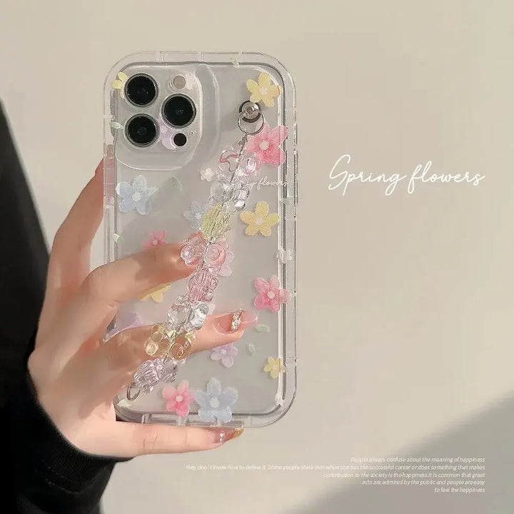 Handle Spring Flower Chain Case - iPhone