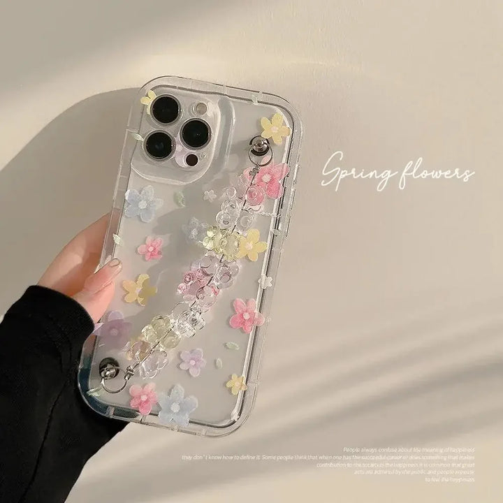 Handle Spring Flower Chain Case - iPhone