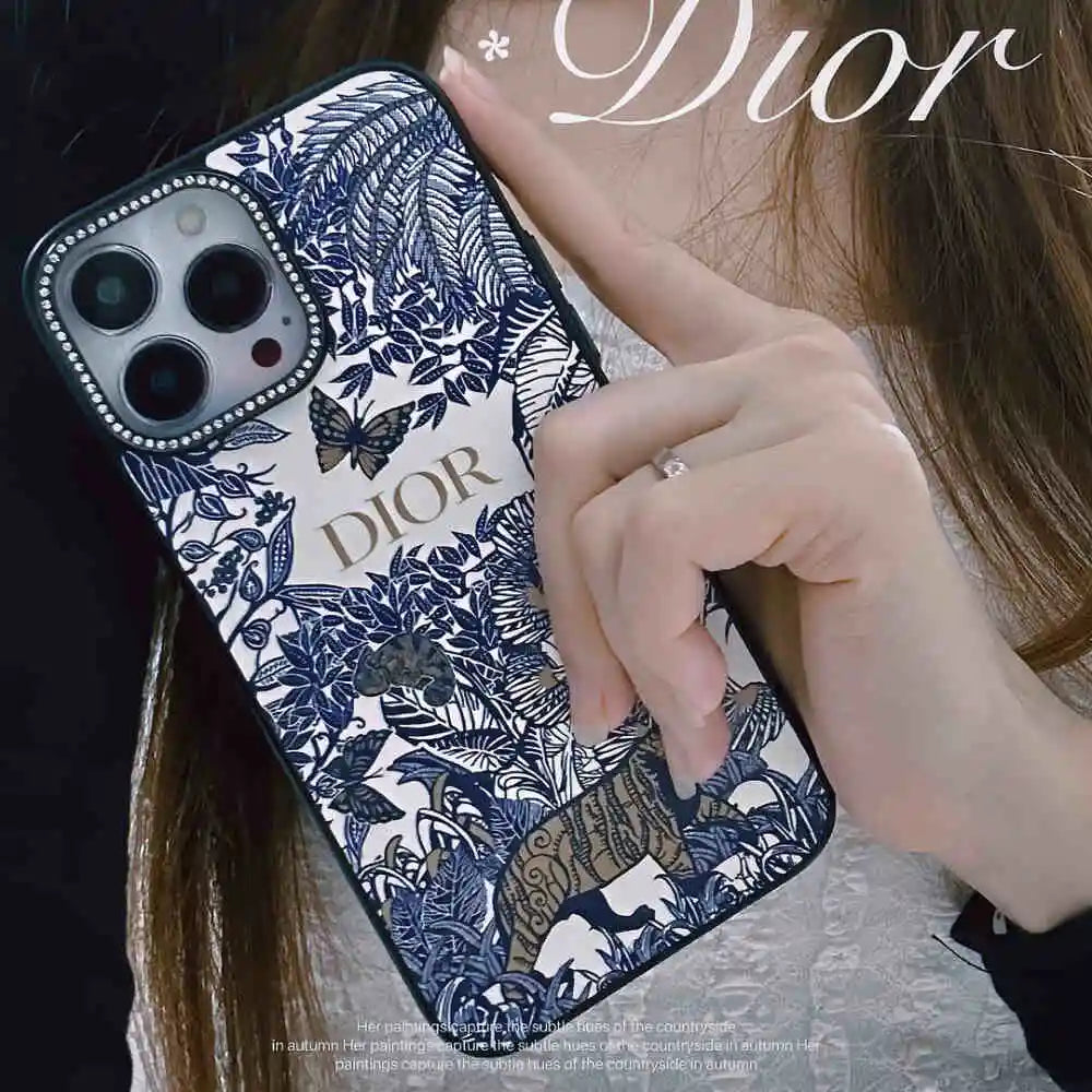 Luxury Brand CD Case With Diamond Chrome - iPhone