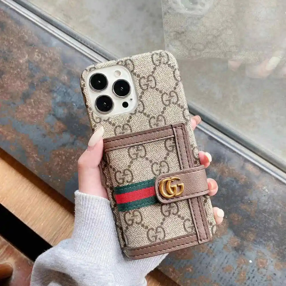 Luxury Brand Gucci Wallet Case - iPhone