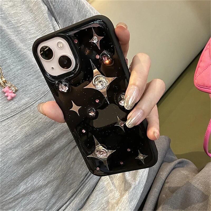 Diamond Black Star Case  - iPhone