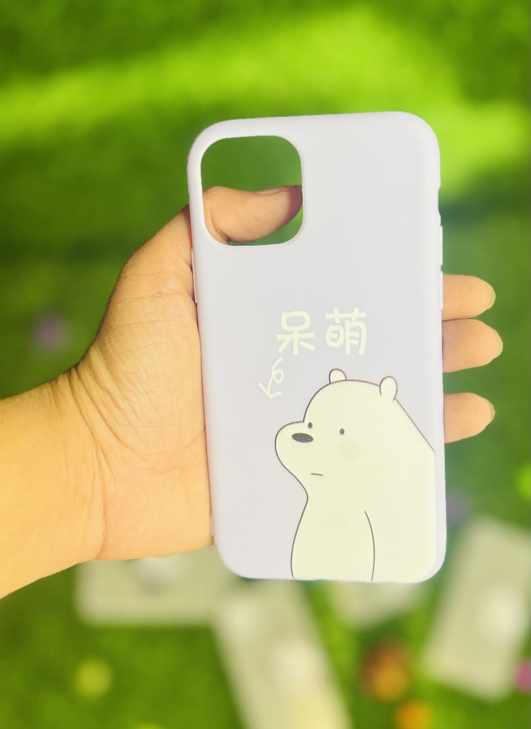 Silicone Bear Purple Case - iPhone