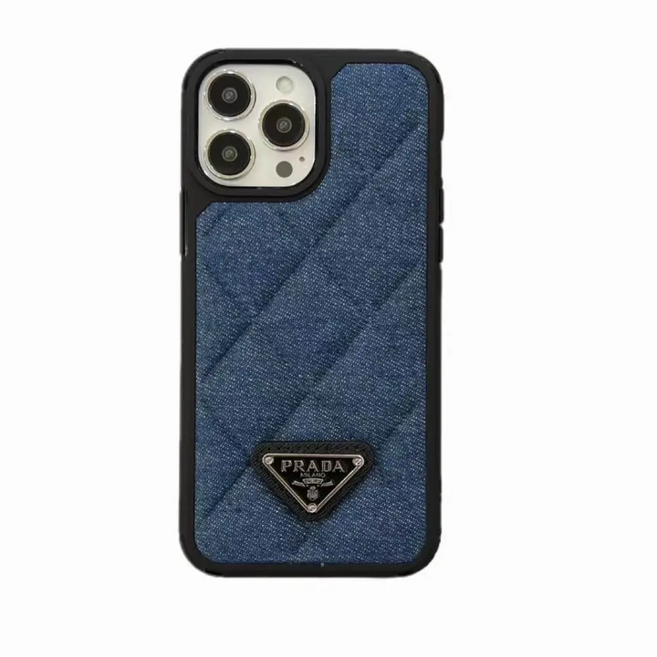 Luxury Brand Prad* Leather Jeans Case - iPhone