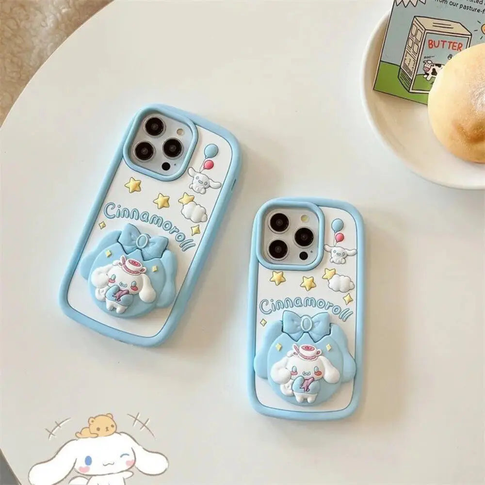 Cinnamon Roll Case With Attached Mirror Socket - iPhone