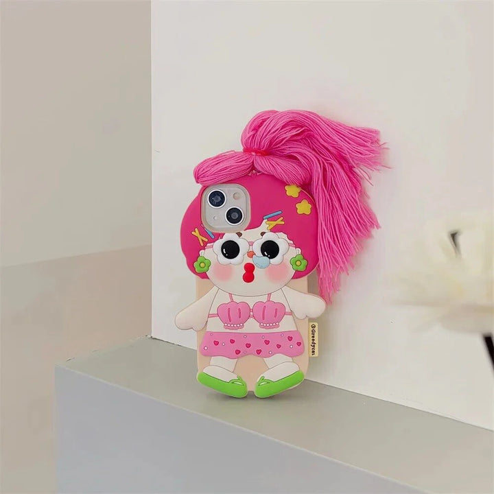 Cute Doll With Pony Tails - iPhone