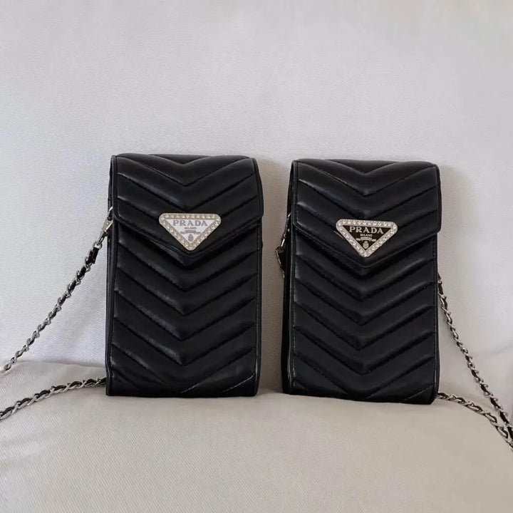 Luxury Brand Multipurpose Sling Pr*da Case - iPhone