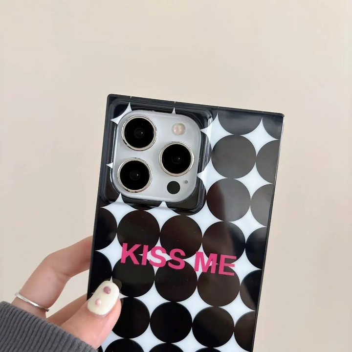 3D Shape Rectangular Kiss Me Case - iPhone