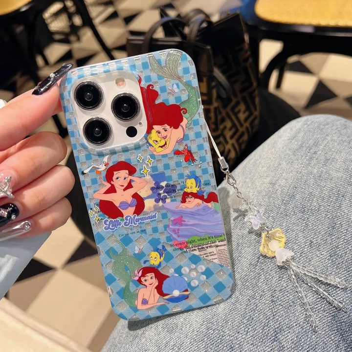 Shimmer Mermaid Case With Pendant Charm - iPhone