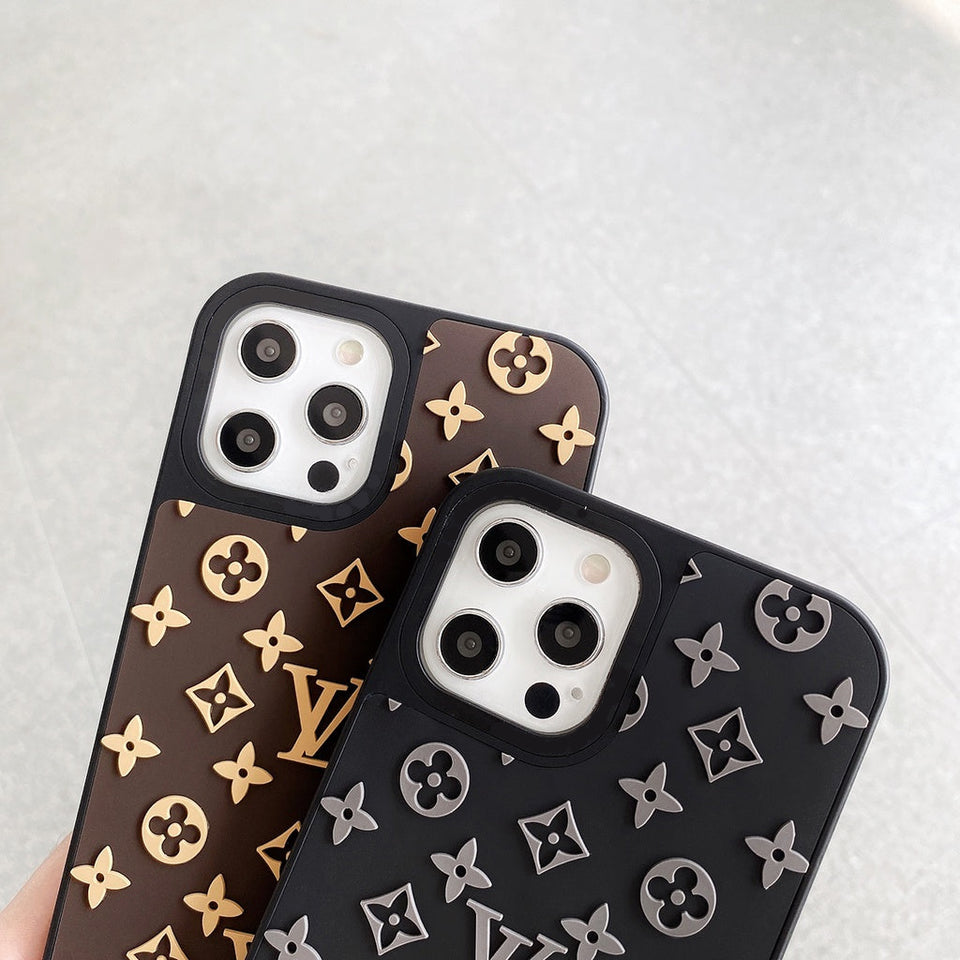 Luxury Brand 3D Pattern Silicone Cover - iPhone