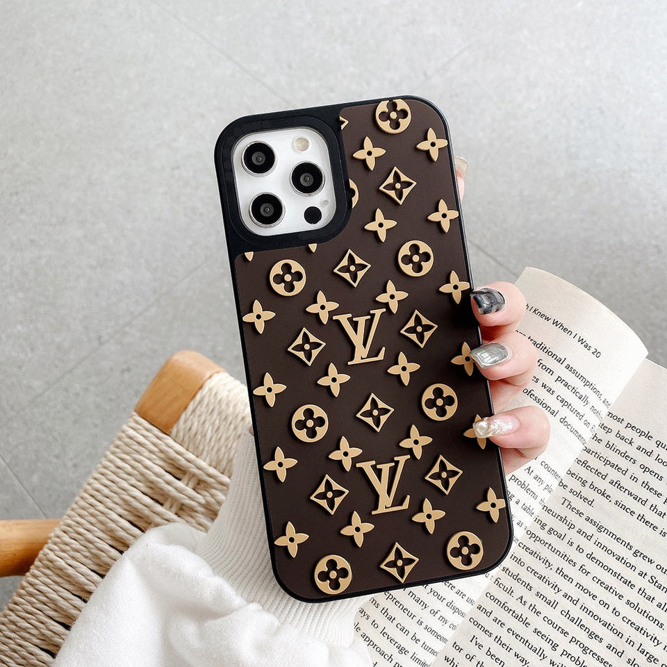 3D Luxury Brand Pattern Silicone Cover - iPhone