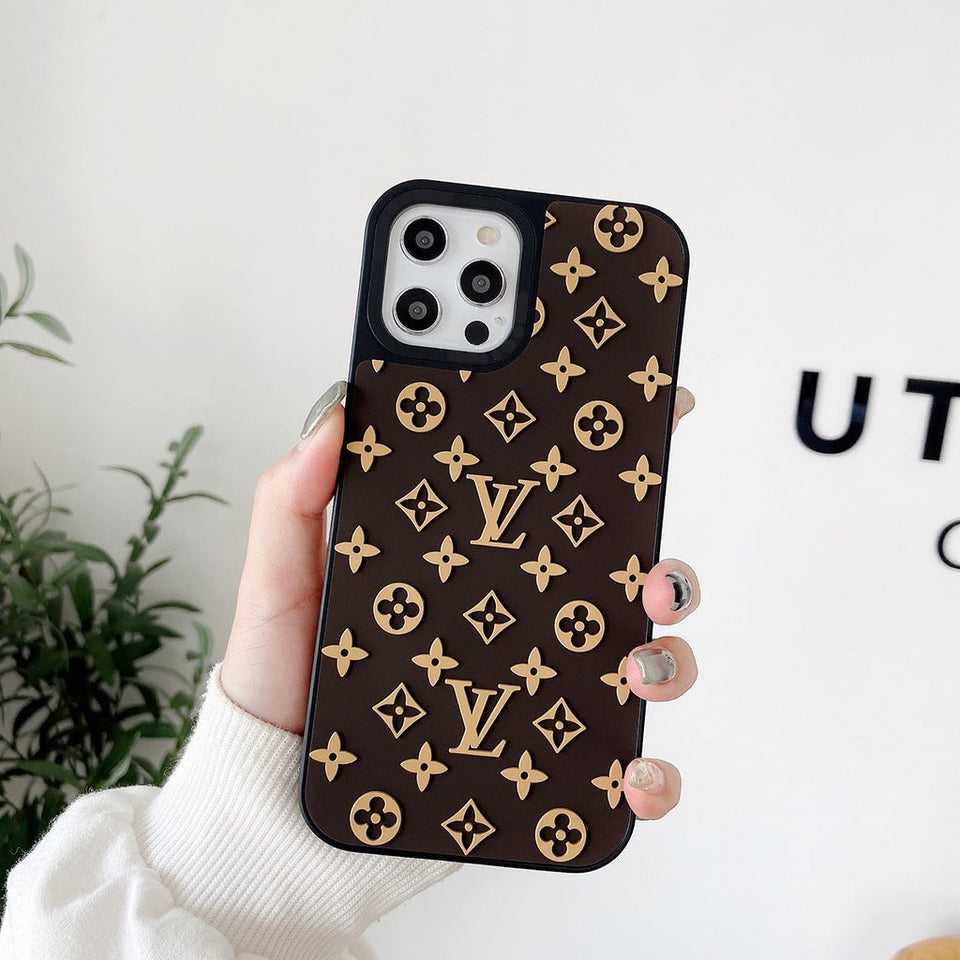 Luxury Brand 3D Pattern Silicone Cover - iPhone