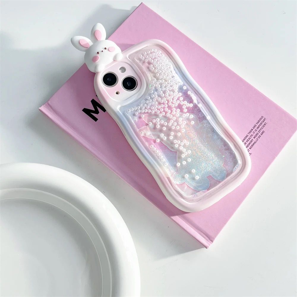 Rabbit glitter Falling Case - iPhone