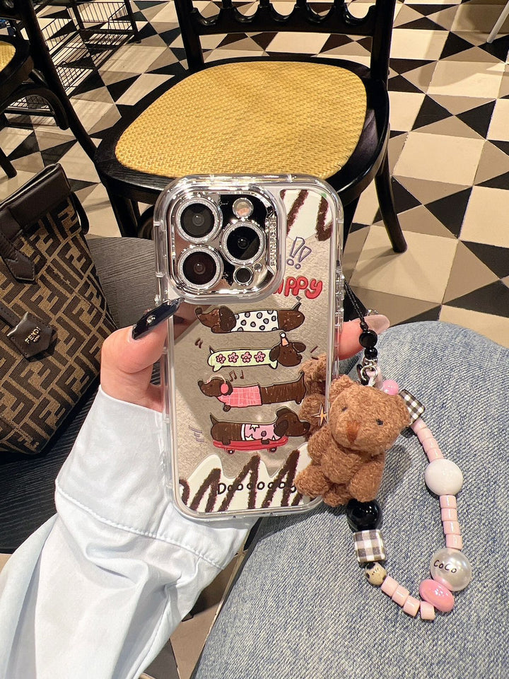 Dodo Dog Camera Shimmer Case With Cute Pendant Charm  - iPhone