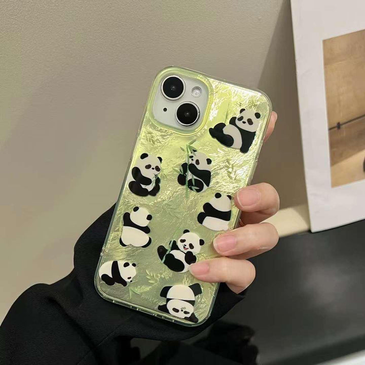 Green Panda Case with Pendant Charm - iPhone