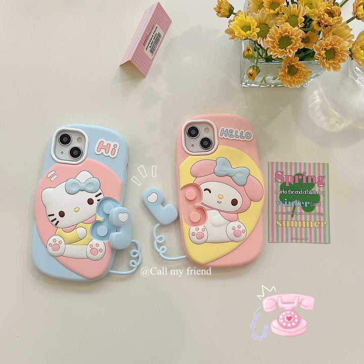 Melody Cat Calling Silicone Case - iPhone