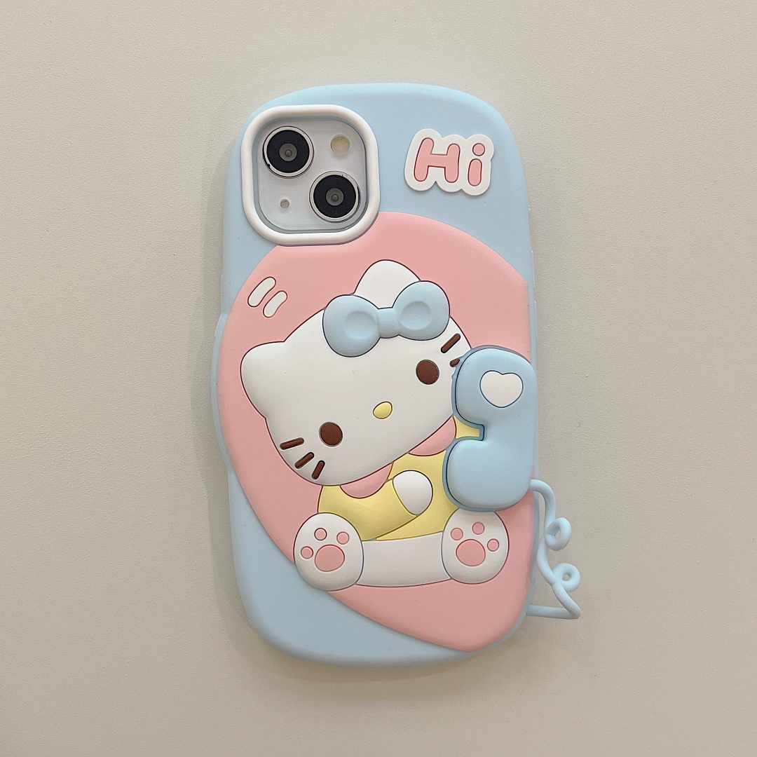 Melody Cat Calling Silicone Case - iPhone