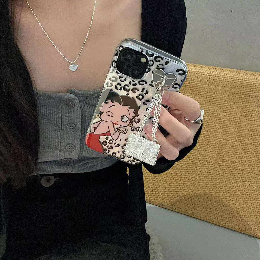 Betty Retro Glam boop Leopard Case - iPhone