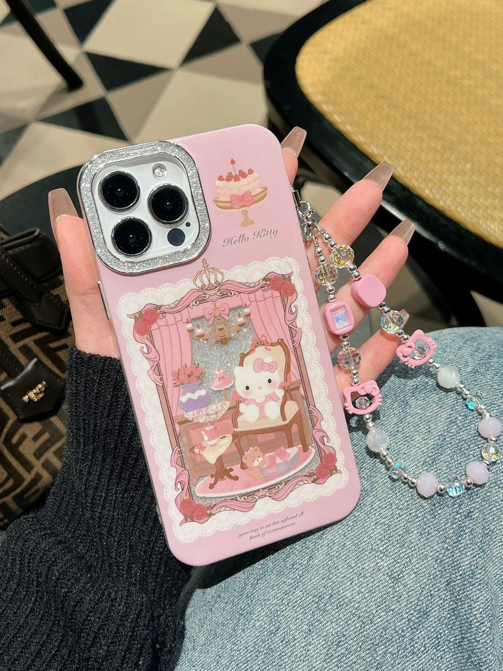 Royal Kitty Shimmer Case with Pendant Charm - iPhone