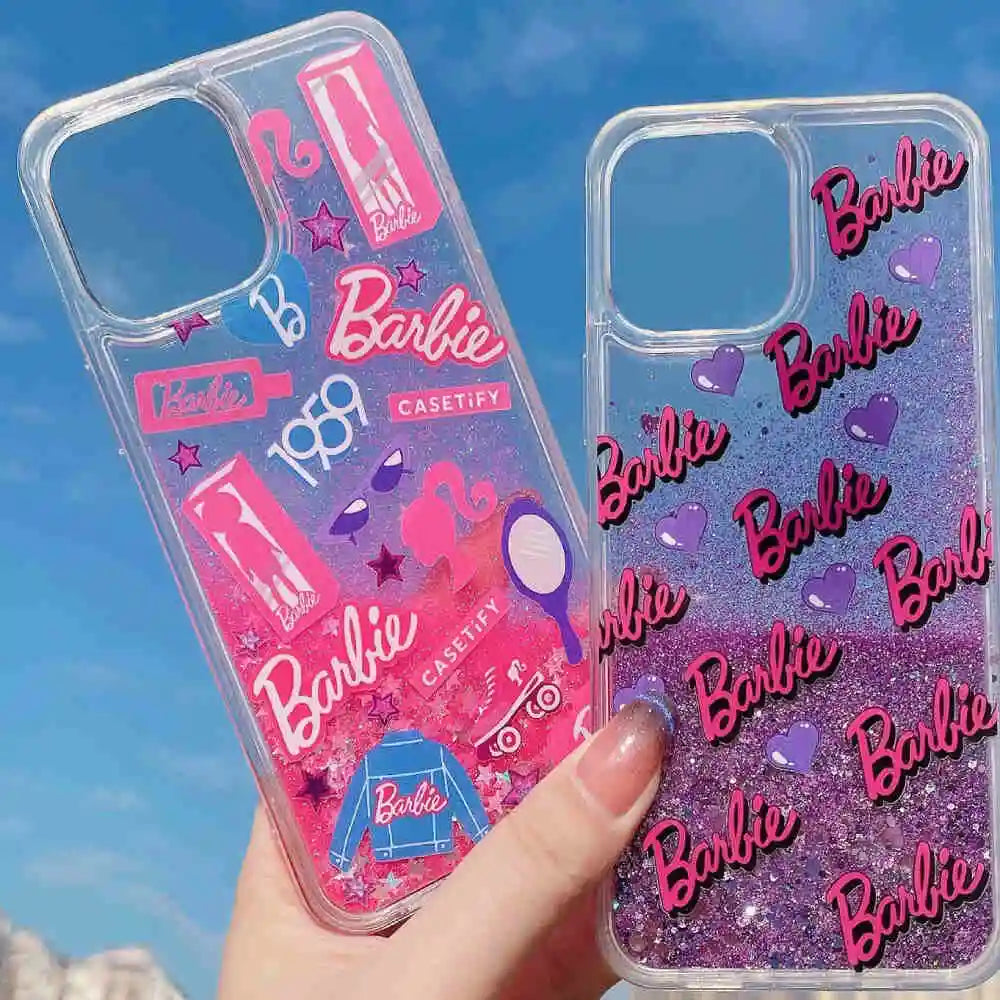 Glitter Barbie Liquid Case - iPhone