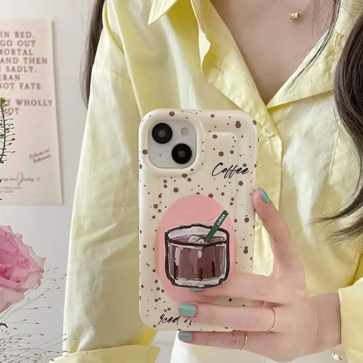 Coffee Bean Case with pop Socket - iPhone