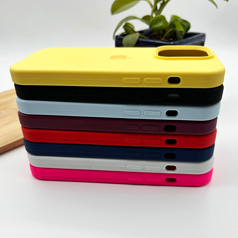 iPhone 15 Series Liquid Silicone Case Cover - Yellow