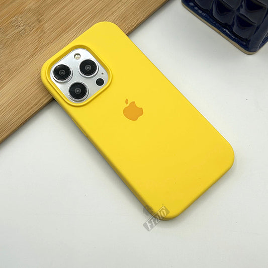 iPhone 15 Series Liquid Silicone Case Cover - Yellow