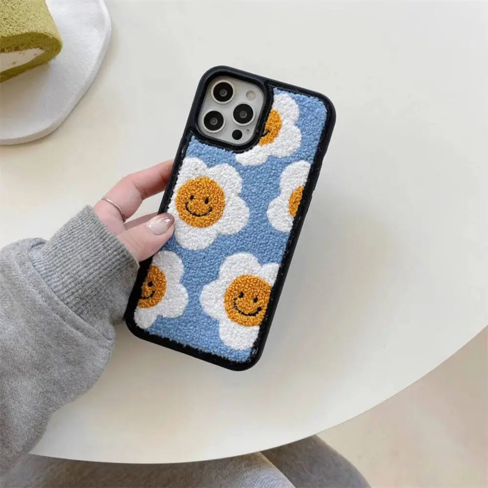 Embroidered Korean Smile Cover - iPhone