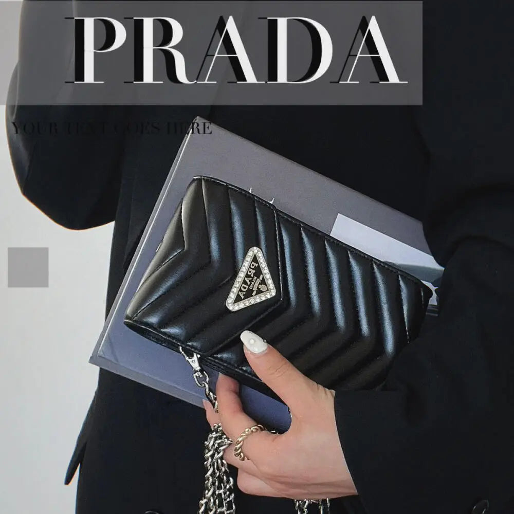 Luxury Brand Multipurpose Sling Pr*da Case - iPhone